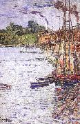 Childe Hassam The Mill Pond at Cos Cob oil